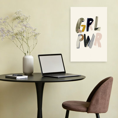 Watercolor Girl Power Abstract Bold Colorful Architecture Wall Art
