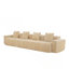 Canapé modulaire en velours 4 places avec coussins décoratifs-130023793-130023797