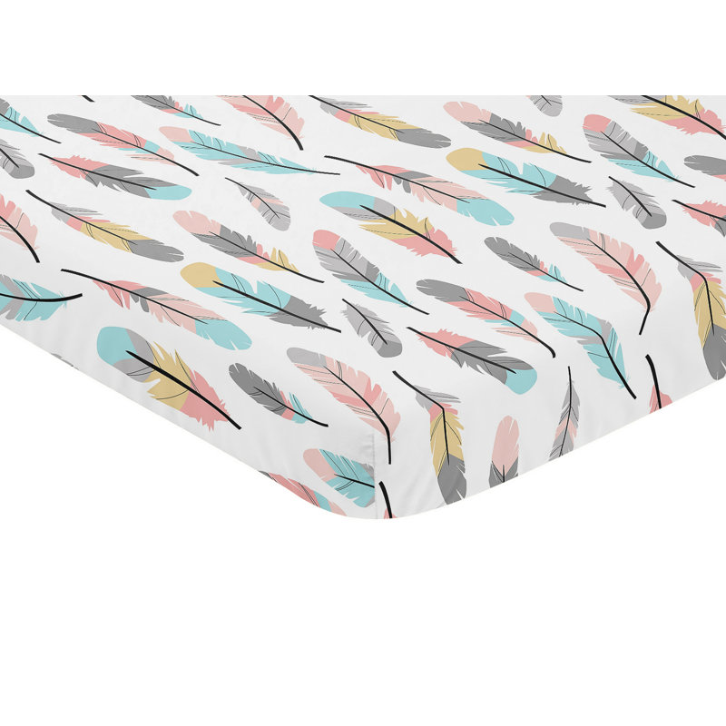 Feather Mini Fitted Crib Sheet
