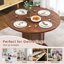 Table de salle à manger ronde avec base à piédestal pour 4 à 6 personnes