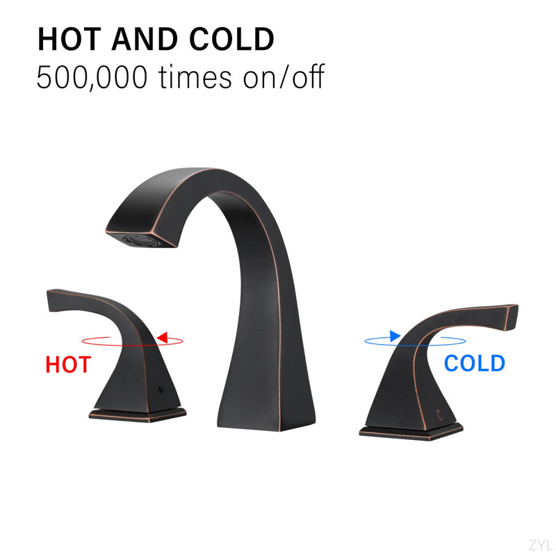 2-Handle Bathroom Sink Faucet With Drain, Oil-Rubbed Bronze