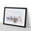 Austin Texas Skyline Watercolour 1 Piece Single Picture Frame Wall Art on MDF-56740796-56740798