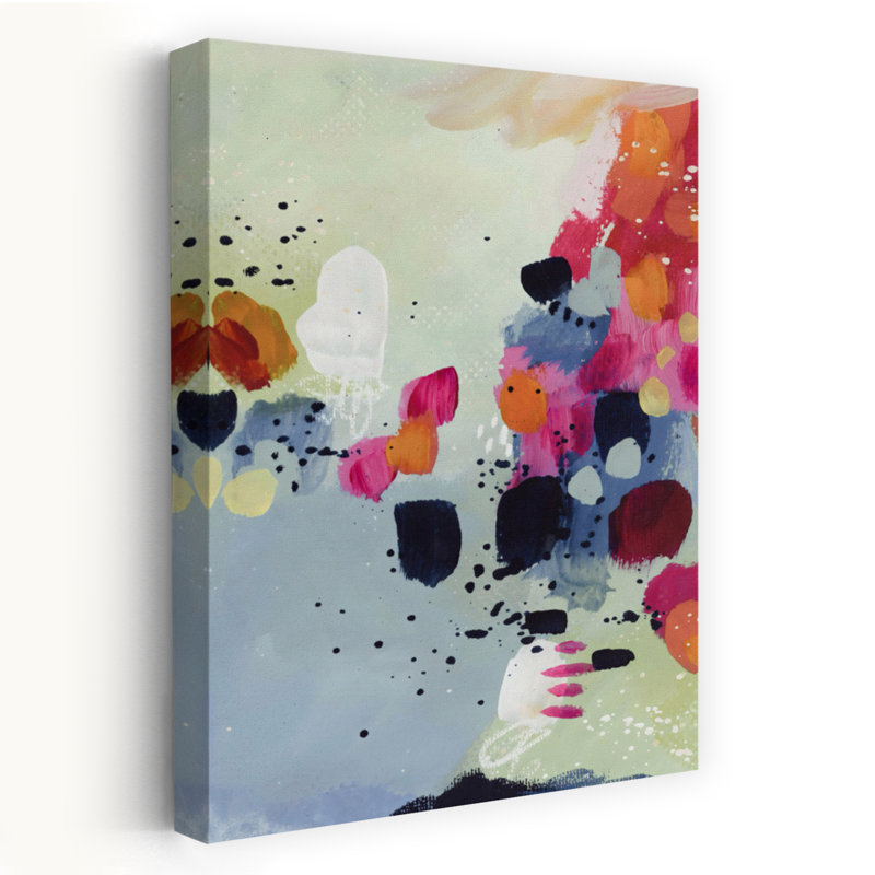 Art mural contemporain audacieux et subtil, 48" H x 32" W