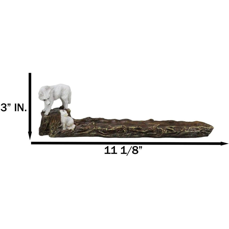 Figurine au clair de lune et loup blanc