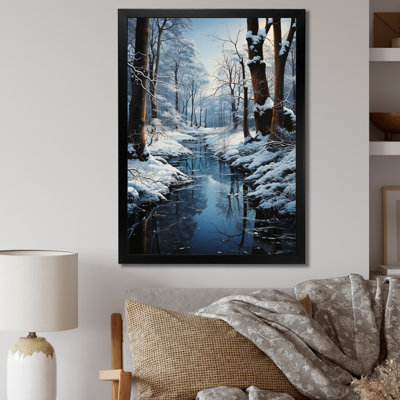 Winter Country Charm Landscape IV, reproduction d'art sur toile