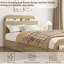 Structure de lit simple avec tête de lit, pied de lit surélevé et plateforme basse pour enfants-752951525