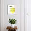 Key cabinet, Opens to the right, 30x30x5, Black, Lemon with a positive quote in a hand-drawn style, 