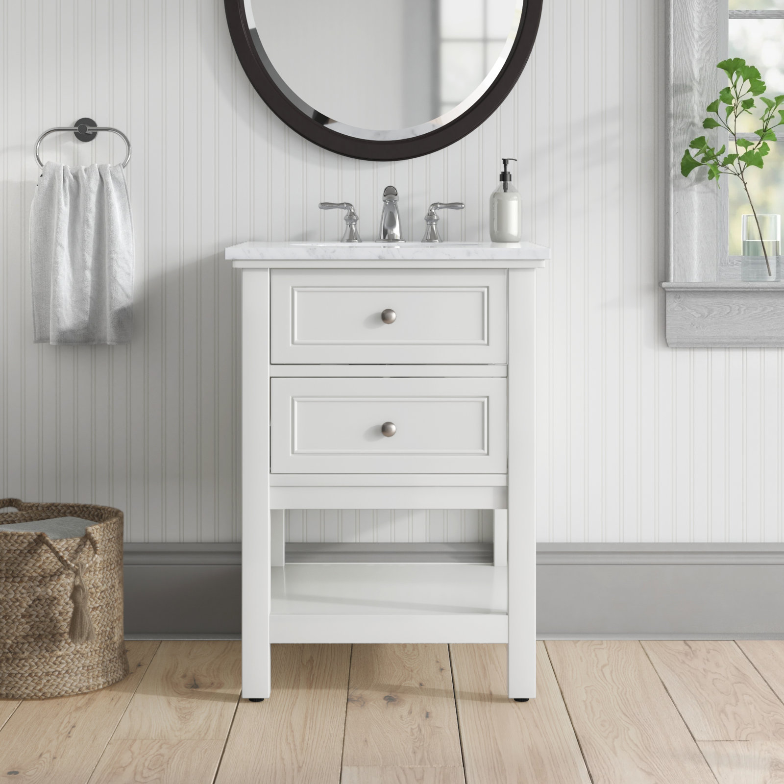 Bonsai 24'' Single Bathroom Vanity, White