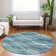 Premium Machine Washable Prisco Teal Rug