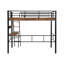 Lit mezzanine en métal avec bureau intégré