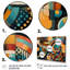 Orange et bleu, vibrations géométriques III - impression sur toile géométrique moderne-163127523-163127450