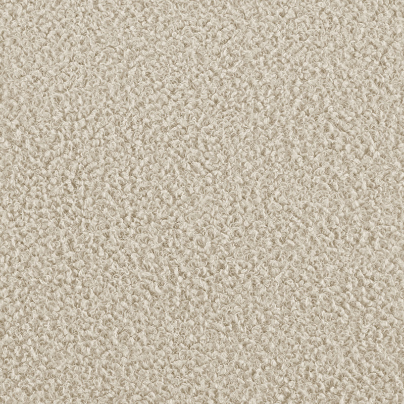 Vicolo Sherpa Upholstered Accent Chair with Metal Legs, Beige