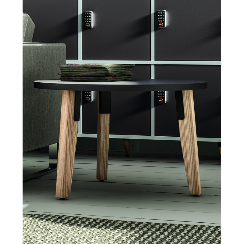 Monroy Three Leg Coffee Table, Black, 60cm H x 50cm L x 70cm W