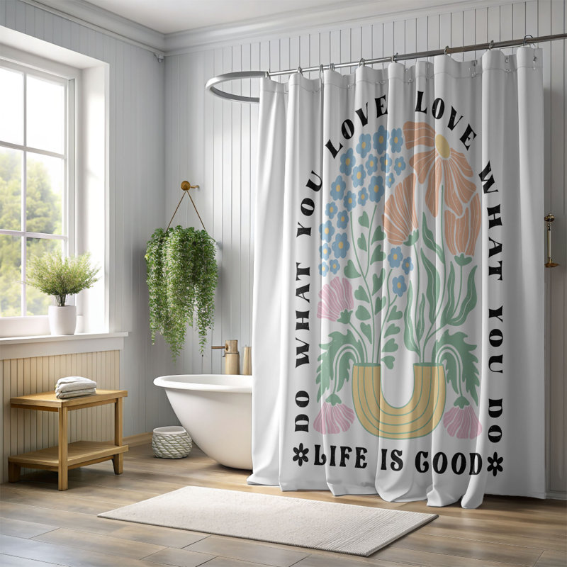 Villance Shower Curtain, 74"H x 71"W