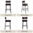 24'' Faux Leather Ronan Set Of 3, Counter Height Ronan With Backs, Upholstered Counter Chairs For Kitchen Island-672025885