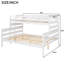 Lit simple superposé au-dessus de grand lit blanc avec lit double