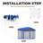 10'X10' Pop Up Canopy Tent With 4 Mesh Curtains, Portable Shelter Gazebo, Easy Outdoor Sun Shade For Events, Parties And Camping (Blue)-121686771