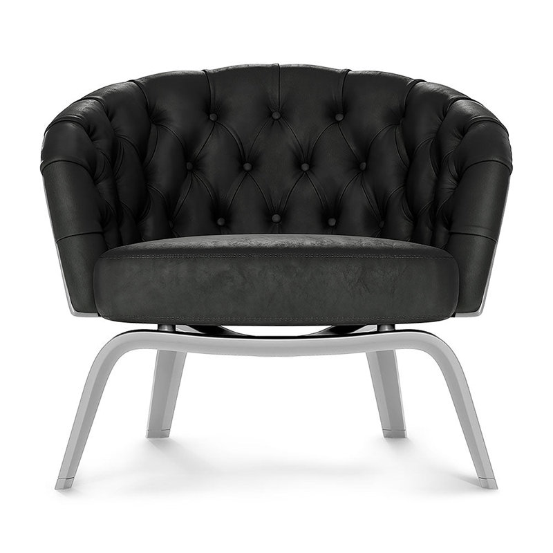 Tissu doux nauga, Noir satiné