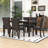 7-Piece Dining Table Set with 6 Upholstered Chairs