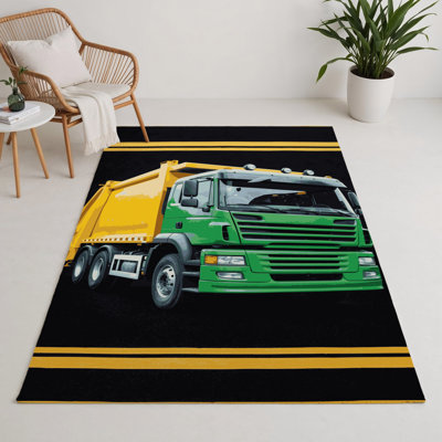 Tapis intérieur et extérieur bleu Transport