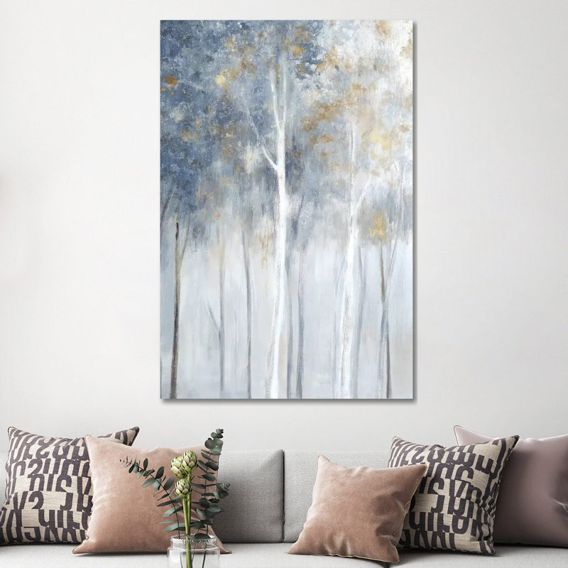 Fog And Gold II by Eva Watts - Wrapped Canvas Painting, 152.5 cm H x 101.5 cm W