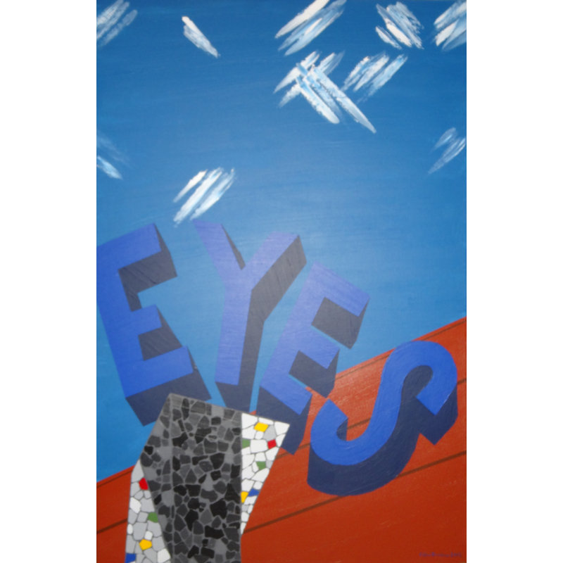 Close Your Eyes Painting by Eddie Bruckner