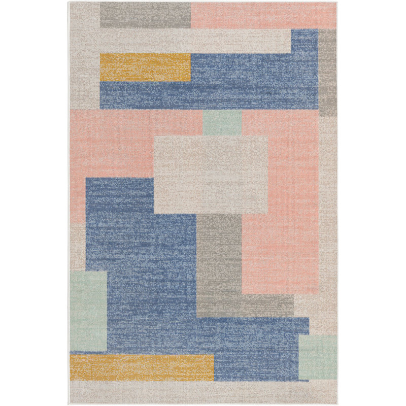 Abstract Indoor Rug, Rectangle 4' x 6'