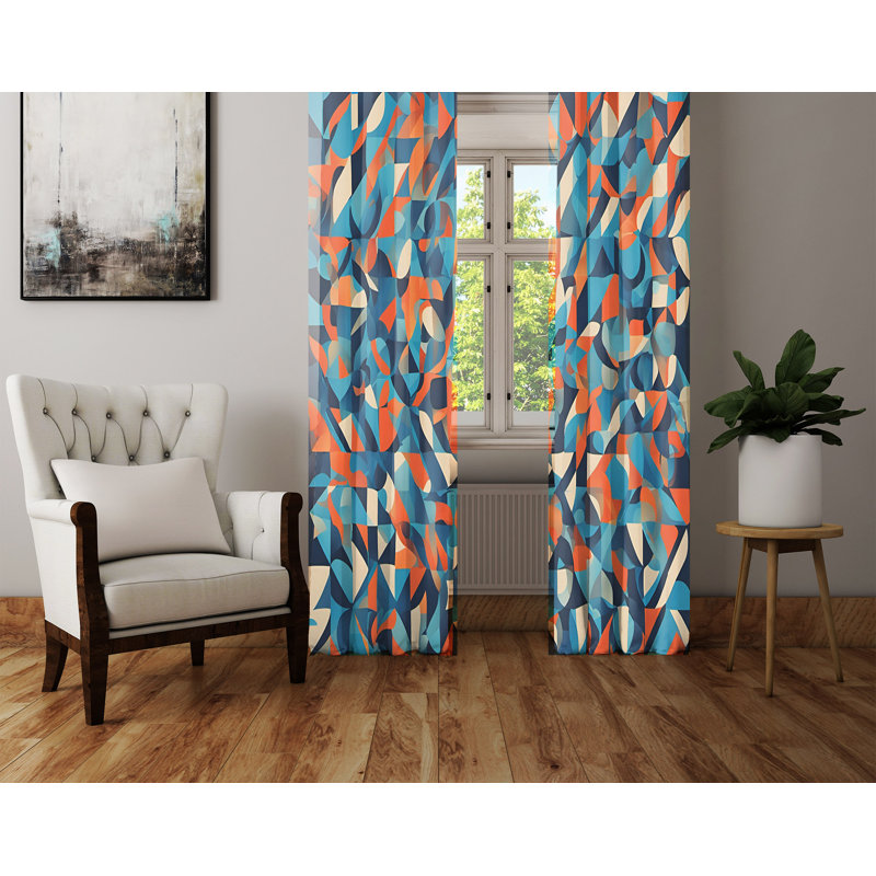 Semi Sheer Curtain Pair, 56" W x 78" L