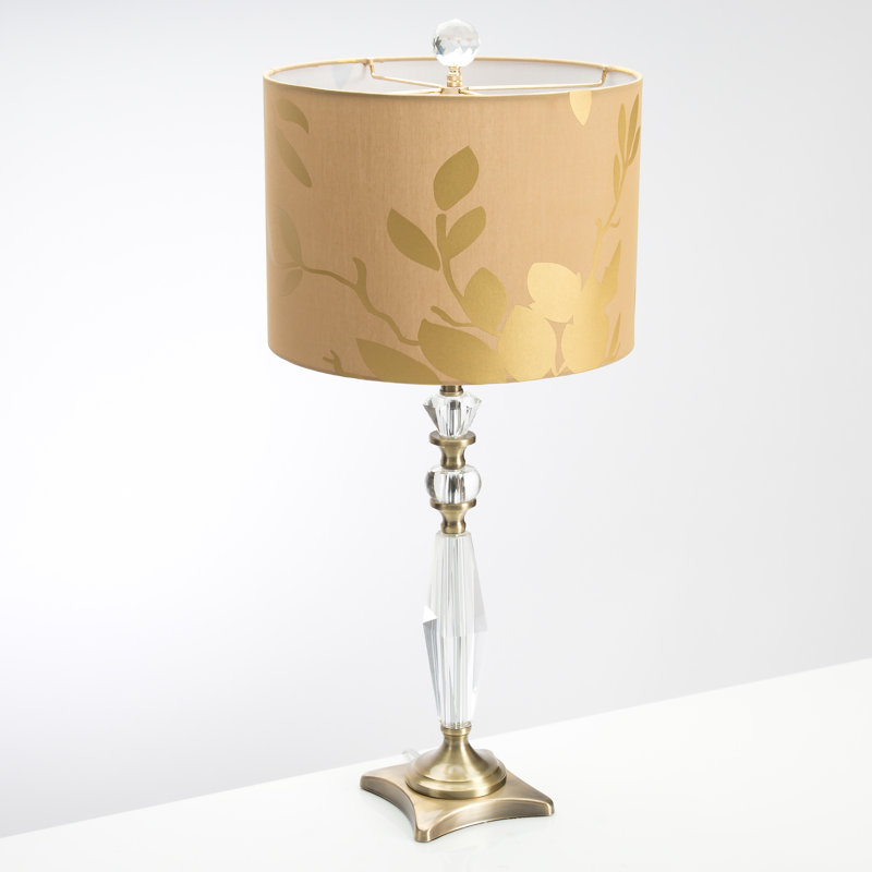 Lampe de table en cristal 28,5 po Golden Leaf