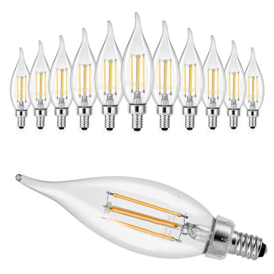 LED Candelabra Bulbs Dimmable Chandelier Light Bulbs 2725K 90+ CRI