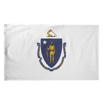 Serviette de thé avec drapeau massachusetts