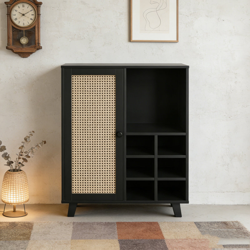 Buffet avec rangement, Noir