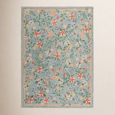 Martha Stewart 3854 Hand Tufted 85% Wool; 15% Cotton Floral Rug