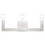 Luminaire de salle de bain moderne à 3 lumières 21,5 po avec base en acier inoxydable-101269136