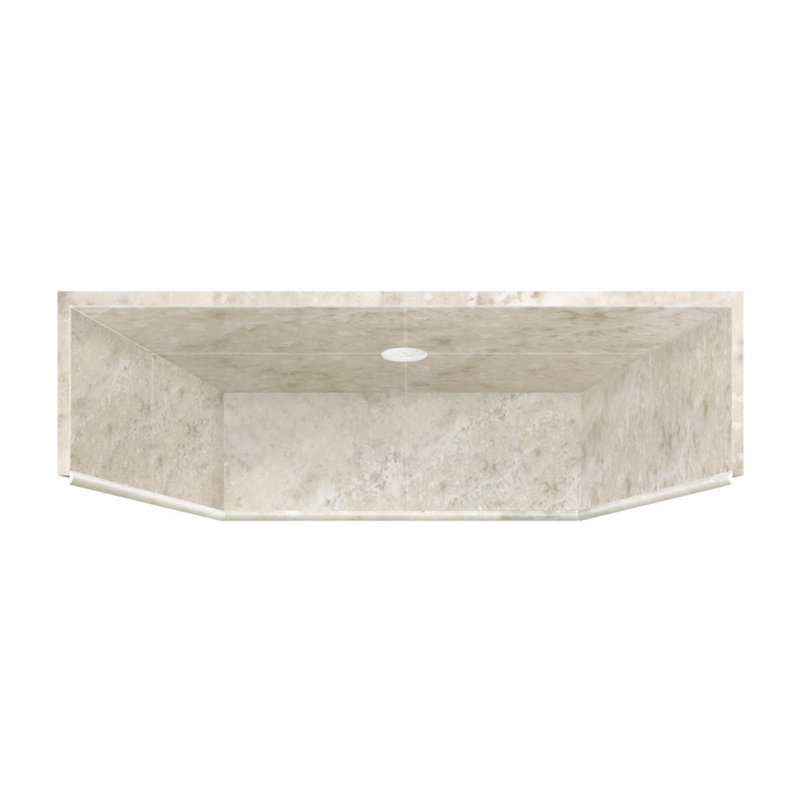 Dôme de douche 36 po x 36 po, Moka argent