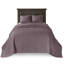 Grand couvre-lit réversible mauve pour grand lit - Le matelassage pour le rembourrage en coton prélavé est surdimensionné.
