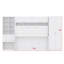 Lit escamotable double, lit escamotable en bois avec placard, tiroirs et tablettes