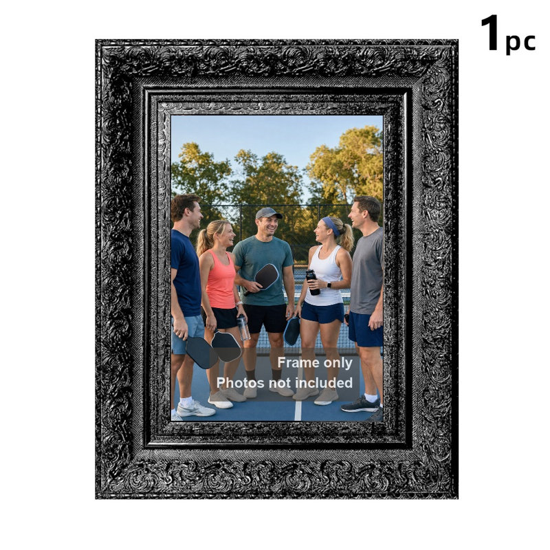 Cadre photo noir classique 1pc pour photos et décorations de bureau 5 "x 7", Black, 1, 5" W x 7" H