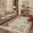 Verona Floral Machine Washable Green / Beige Indoor Area Rug with Non-Slip Backing-128992228