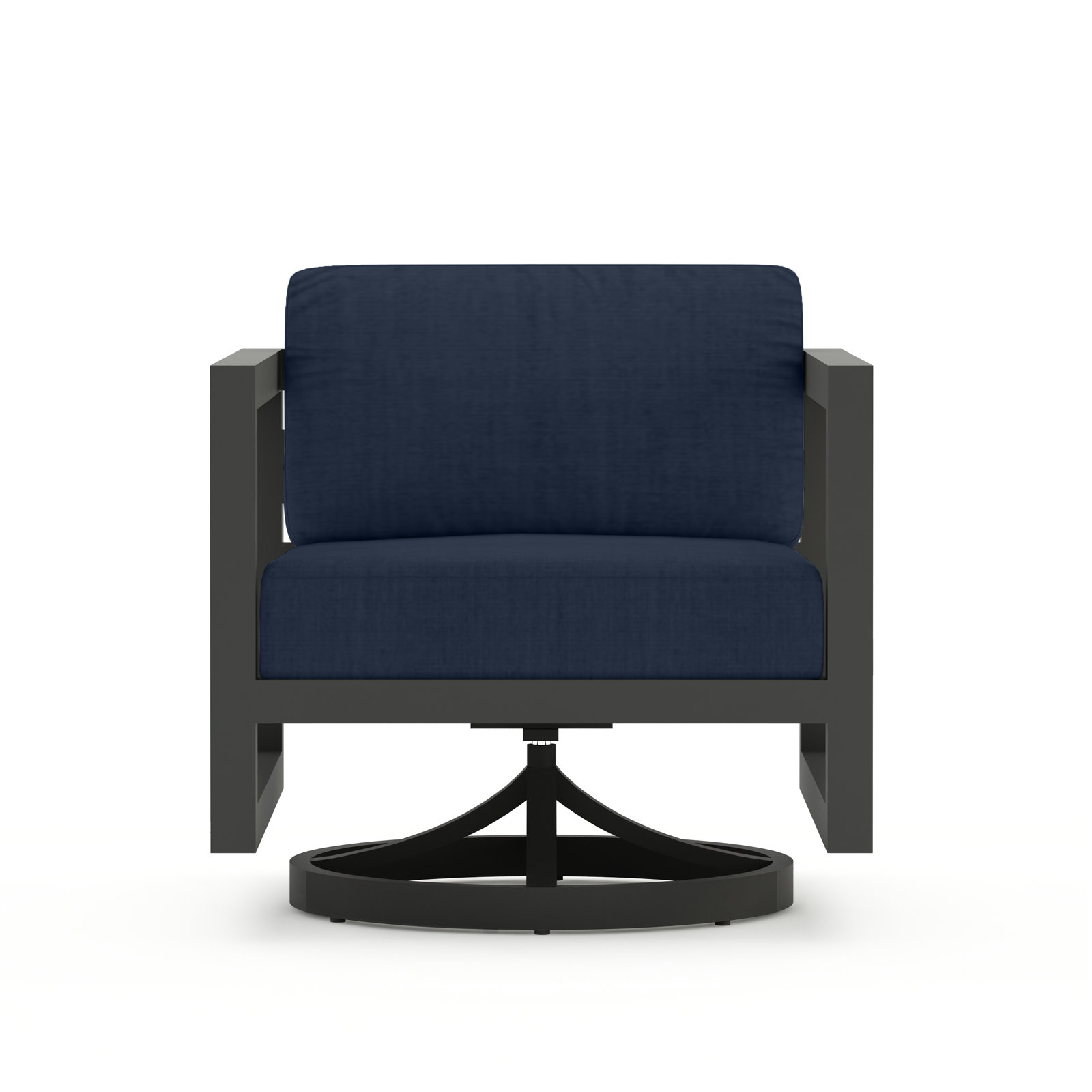 Yarieli Outdoor Chair with Sunbrella® Cushions, Slate, Spectrum Indigo Sunbrella®