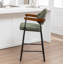 Tabouret de comptoir rembourré avec accoudoirs Devane-123161723