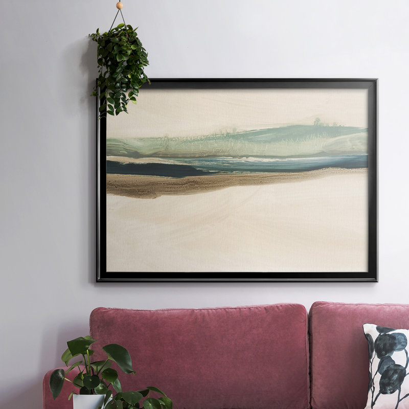 «Layered Horizon II», reproduction sur toile, Toile encadrée noire à coins fermés, H 30 po x l 44 po x P 1,5 po