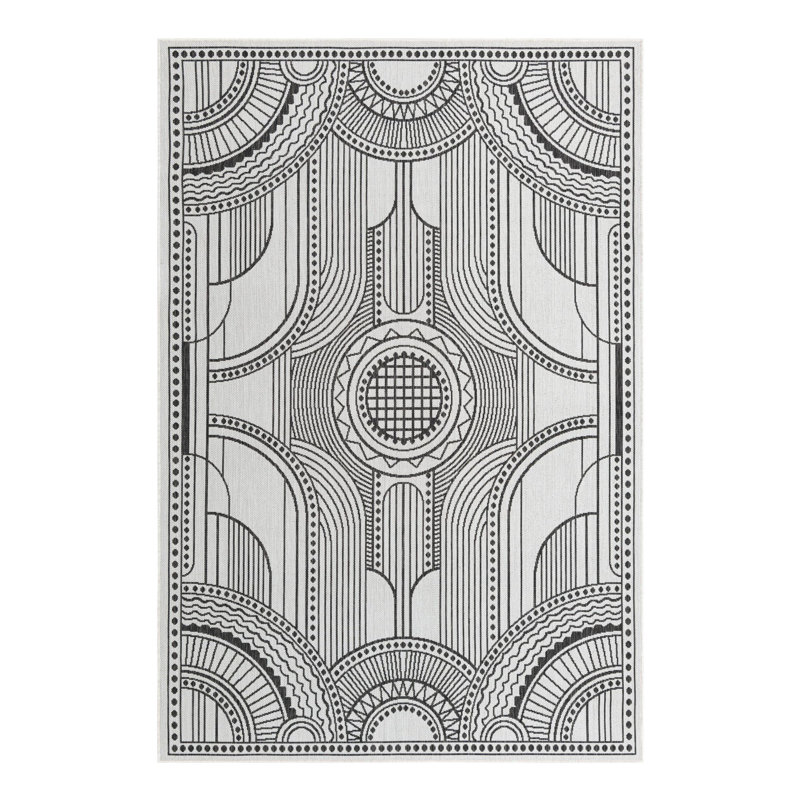 Geometric Indoor / Outdoor Rug, Rectangle 6'1" x 9'