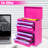 Five - Drawer Purple And Rose Red Type Storage Box For Cosmetics, Hairbrush Food Storage, Material, Easy To Clean, Stackable Design Medicine, Desk Accessories Home Cold Rolled Steel, Maintenance,-757060505