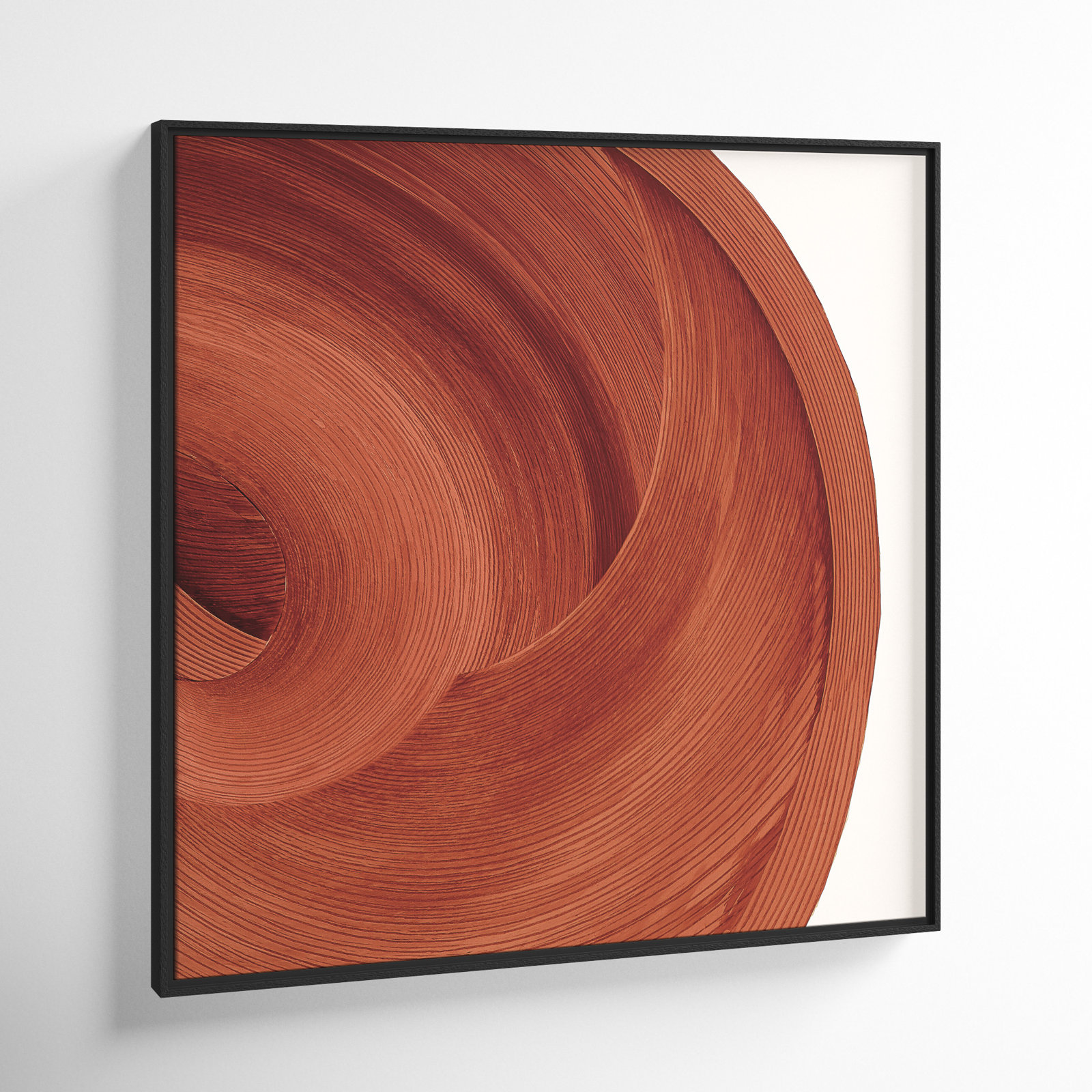 Affogato - Floater Frame Painting Print on Canvas, Espresso , 37.5" H x 37.5" W x 2" D