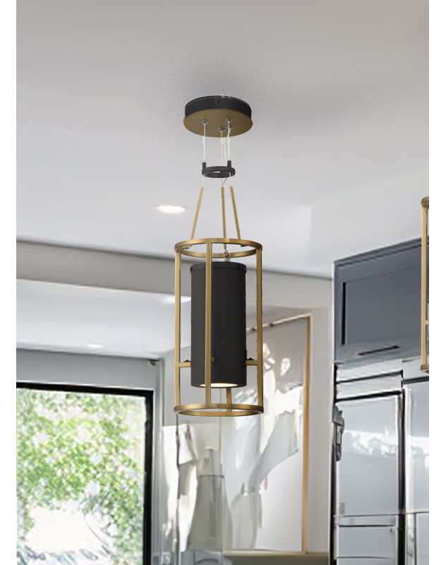Luminaire suspendu cylindrique 1 lumière Wyton