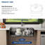 Évier de cuisine à simple cuve en acier inoxydable de calibre 16 avec grille inférieure 33 po L x 19 po l-123687160