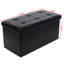Repose-pieds de rangement rectangulaire en similicuir Carden-24596717