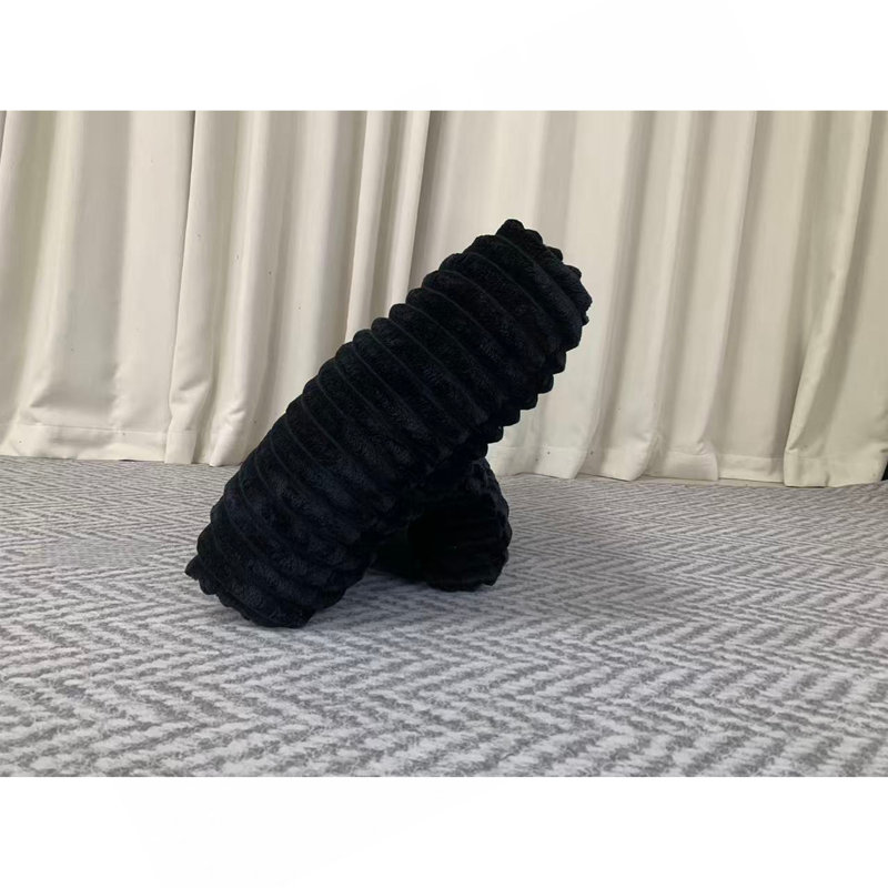 Sofa Back Cushion-Plush-Black
