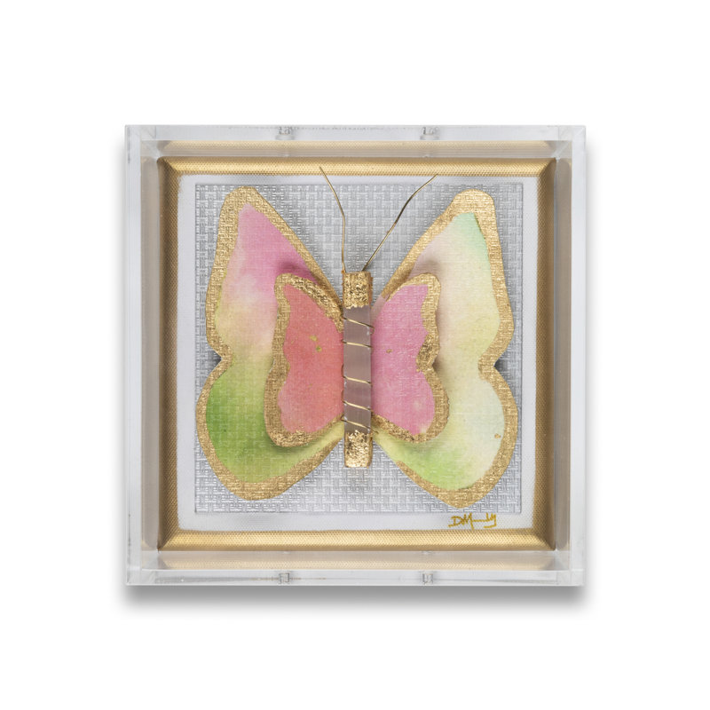 Acrylic 3-D Art Butterfly Shadowbox, Green